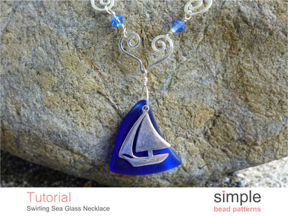 Swirling Sea Glass Necklace Tutorial