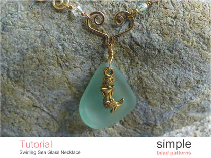 Swirling Sea Glass Necklace Tutorial