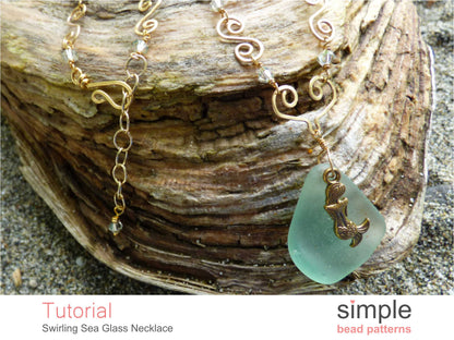 Swirling Sea Glass Necklace Tutorial