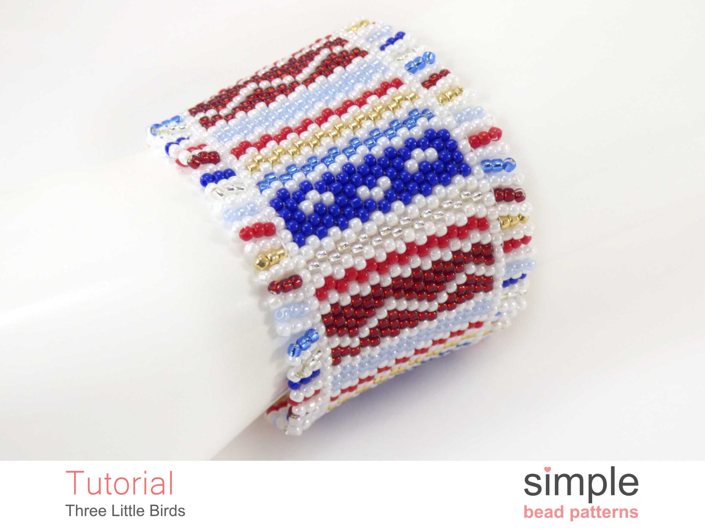 Three Little Birds Bracelet Beading Pattern