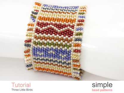 Three Little Birds Bracelet Beading Pattern