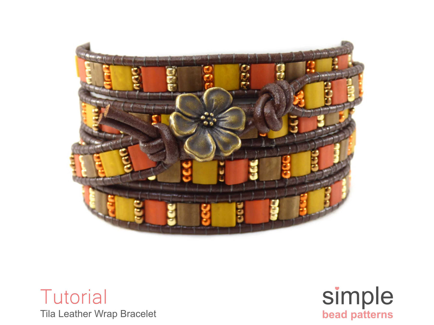 Tila Leather Wrap Bracelet Beading Pattern