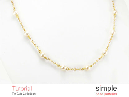 Tin Cup Earrings, Bracelet & Necklace Beading Pattern