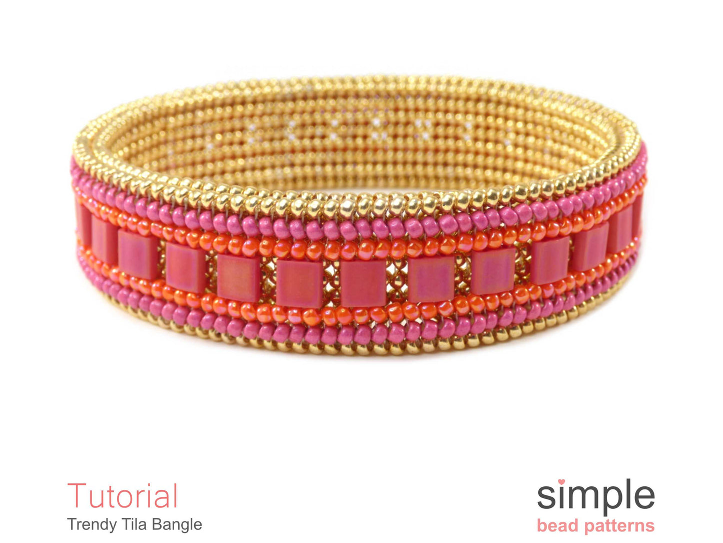 Trendy Tila Bangle Bracelet Beading Pattern