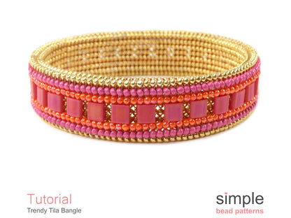 Trendy Tila Bangle Bracelet Beading Pattern