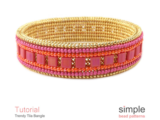 Trendy Tila Bangle Bracelet Beading Pattern