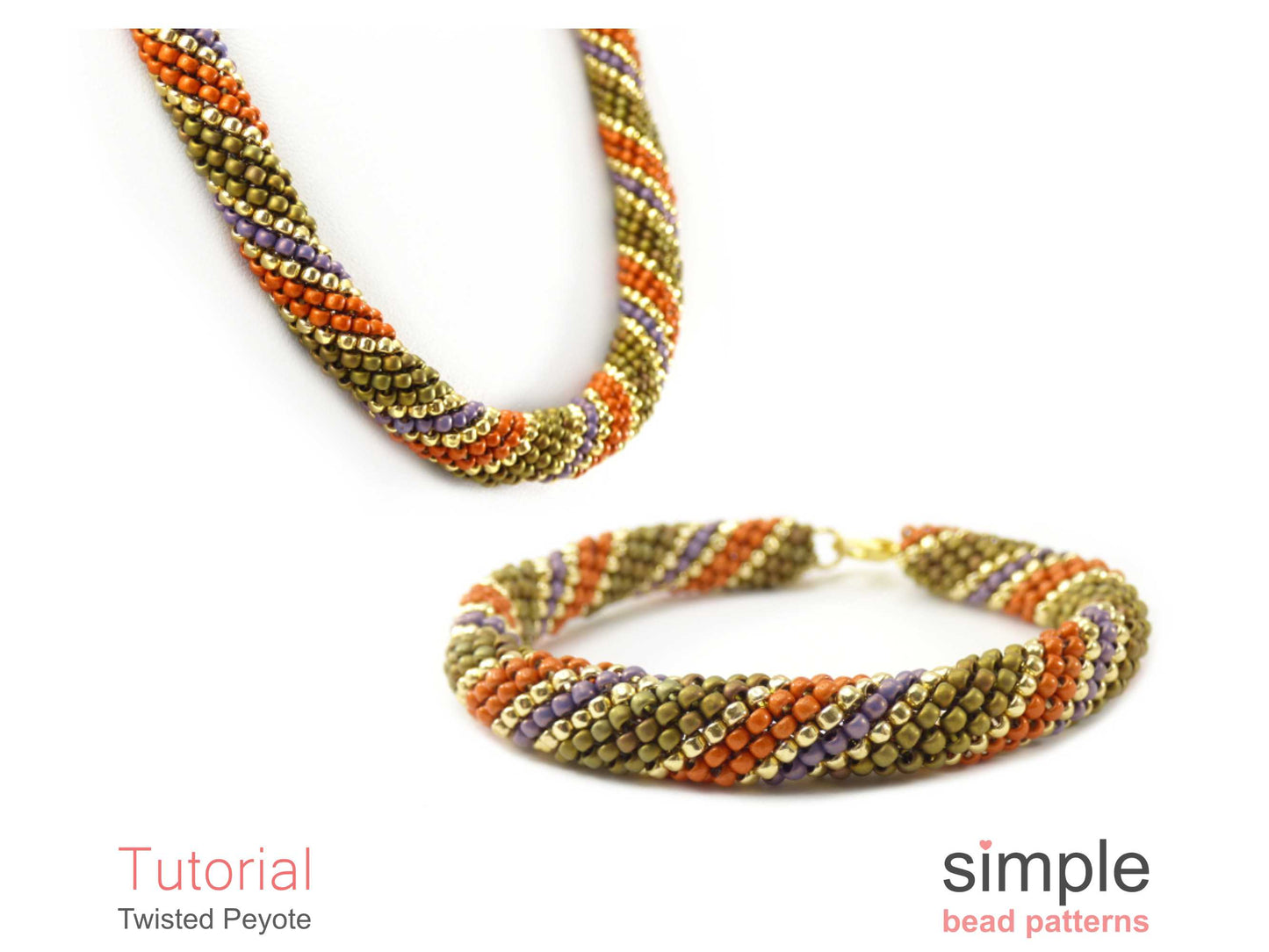 Twisted Peyote Bracelet & Necklace Beading Pattern