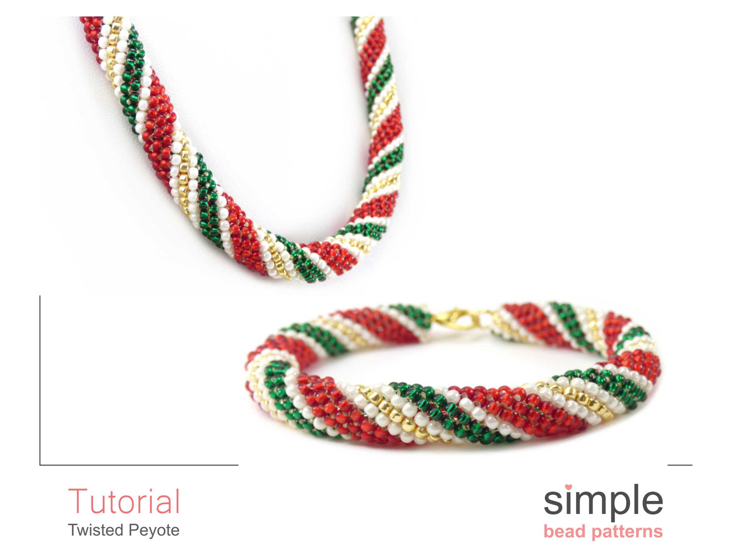 Twisted Peyote Bracelet & Necklace Beading Pattern