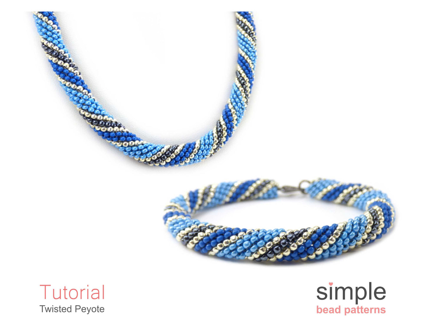 Twisted Peyote Bracelet & Necklace Beading Pattern