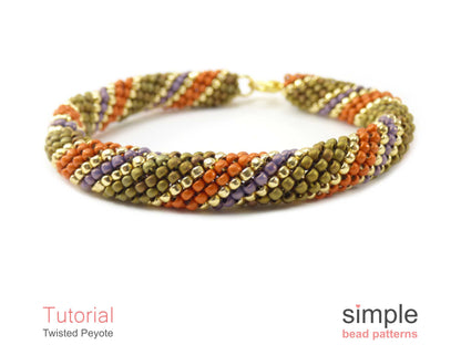 Twisted Peyote Bracelet & Necklace Beading Pattern