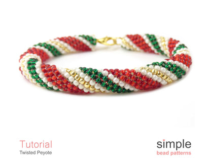 Twisted Peyote Bracelet & Necklace Beading Pattern