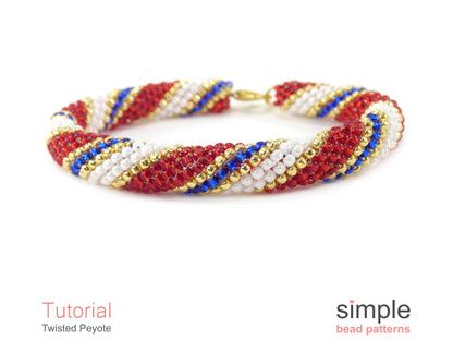 Twisted Peyote Bracelet & Necklace Beading Pattern