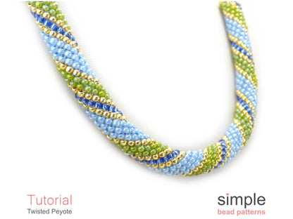 Twisted Peyote Bracelet & Necklace Beading Pattern