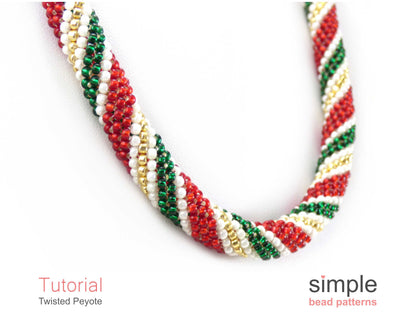 Twisted Peyote Bracelet & Necklace Beading Pattern