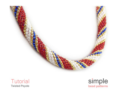 Twisted Peyote Bracelet & Necklace Beading Pattern
