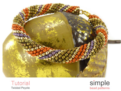 Twisted Peyote Bracelet & Necklace Beading Pattern