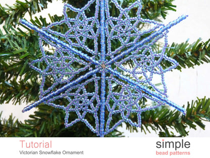 Victorian Snowflake Ornament Beading Pattern