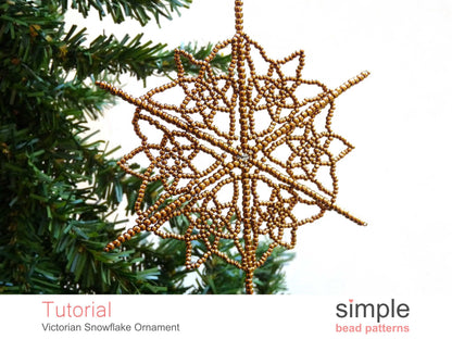 Victorian Snowflake Ornament Beading Pattern