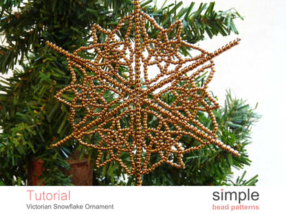 Victorian Snowflake Ornament Beading Pattern
