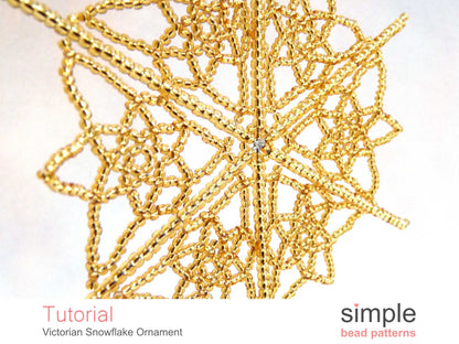 Victorian Snowflake Ornament Beading Pattern