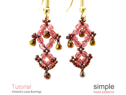 Victoria's Lace Earrings Beading Pattern
