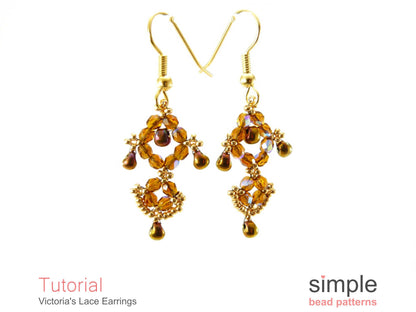Victoria's Lace Earrings Beading Pattern