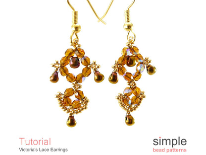 Victoria's Lace Earrings Beading Pattern