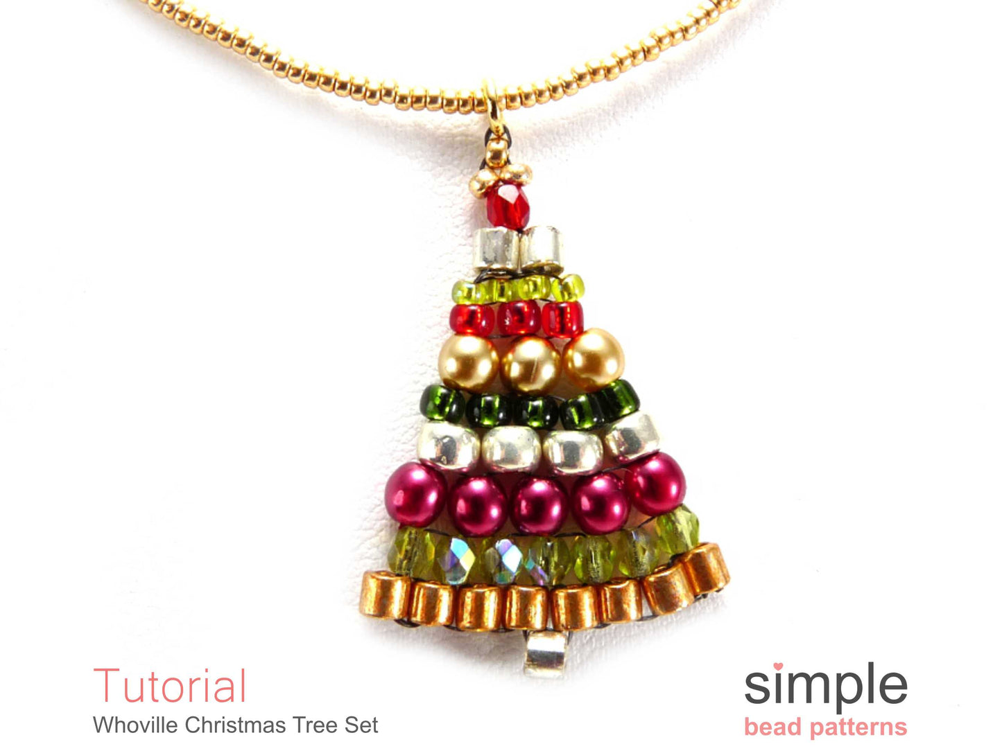 Whoville Christmas Tree Earrings & Necklace Beading Pattern