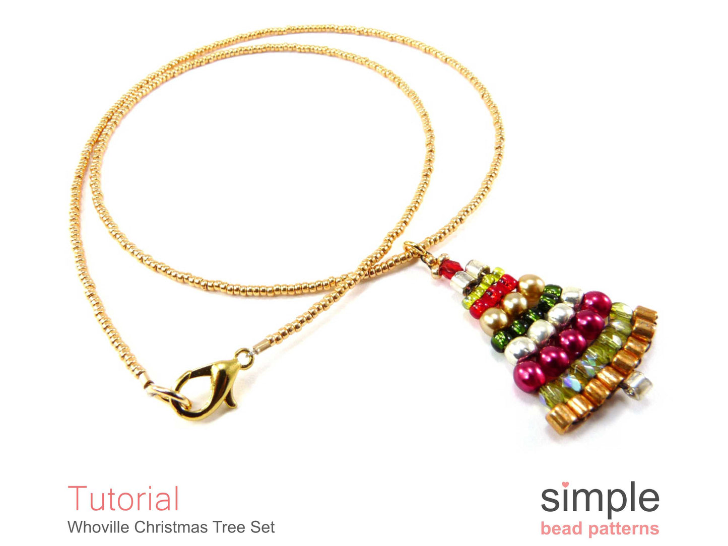 Whoville Christmas Tree Earrings & Necklace Beading Pattern