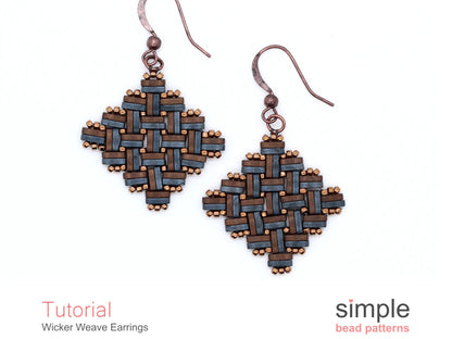 Wicker Weave Earrings Beading Pattern