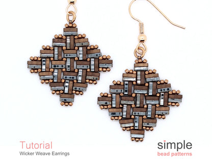 Wicker Weave Earrings Beading Pattern