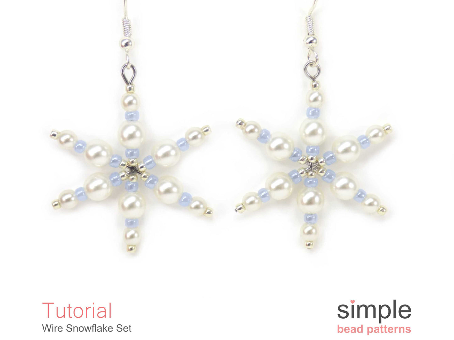 Wire Snowflake Earrings & Necklace Beading Pattern