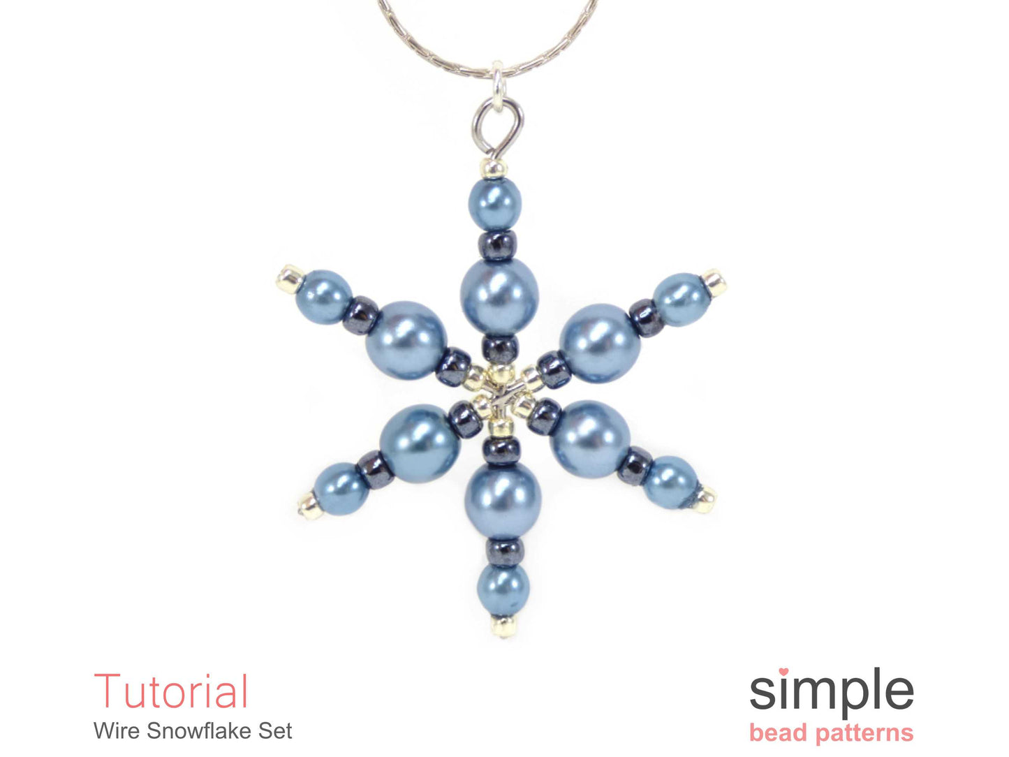 Wire Snowflake Earrings & Necklace Beading Pattern