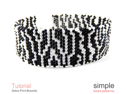 Zebra Print Bracelet Beading Pattern
