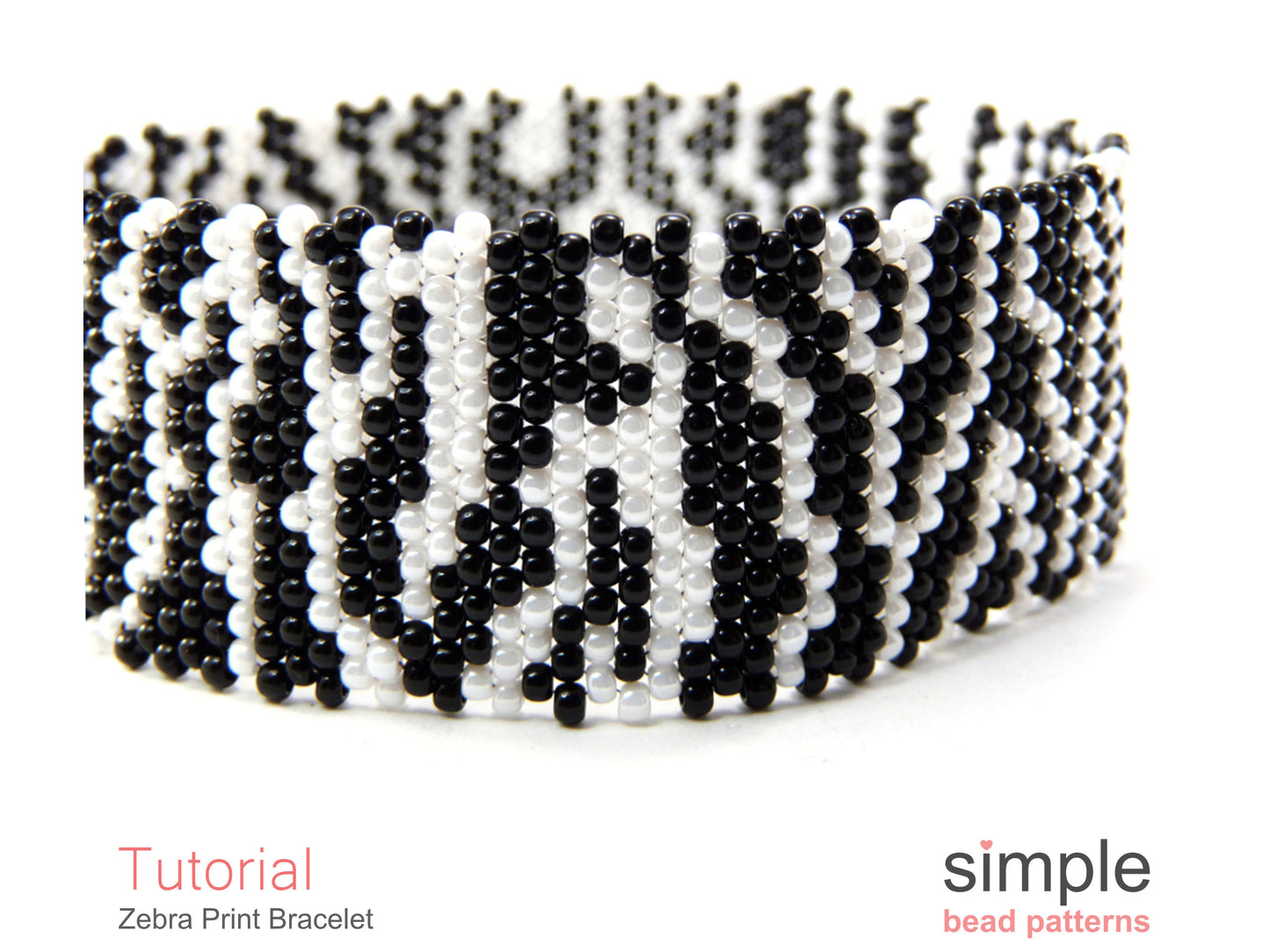 Zebra Print Bracelet Beading Pattern