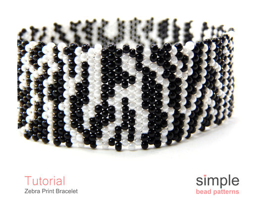 Zebra Print Bracelet Beading Pattern
