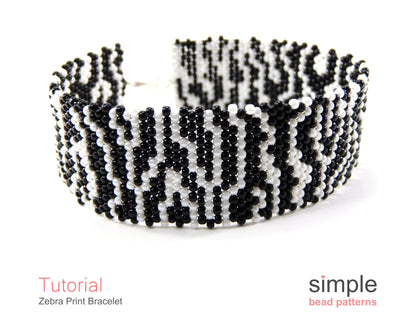Zebra Print Bracelet Beading Pattern
