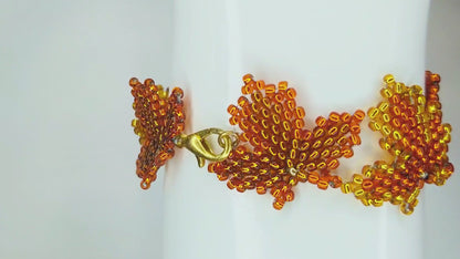 Autumn Leaf Bracelet Beading Pattern