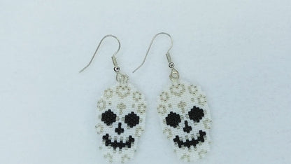 Sparkly Sugar Skull Earrings, Necklace & Brooch Beading Pattern