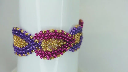 Gilded Leaf Bracelet Beading Pattern