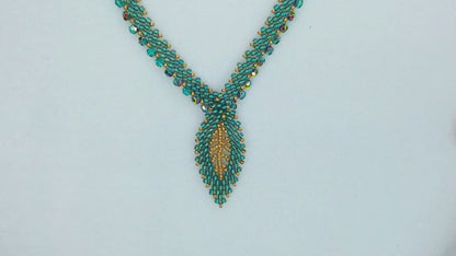 Gilded Leaf Necklace Beading Pattern