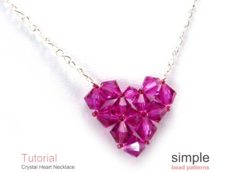 Crystal Beaded Heart Necklace Pattern
