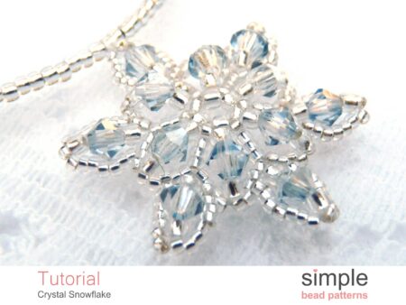 Crystal Beaded Snowflake Necklace Pattern