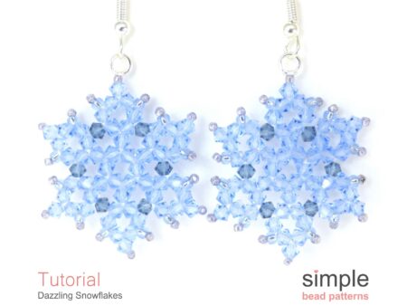 "Dazzling Snowflakes" Necklace and Beaded Snowflake Earring Pattern