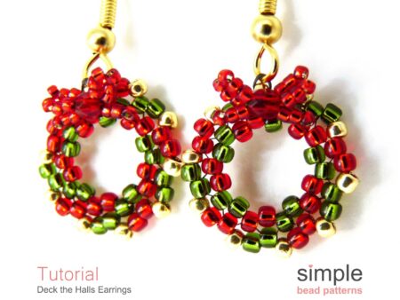 seed bead Christmas earrings pattern