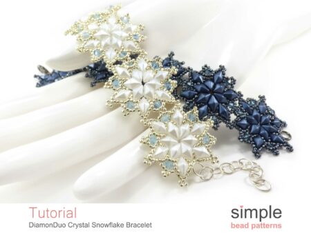 Crystal Beaded Snowflake Bracelet Pattern