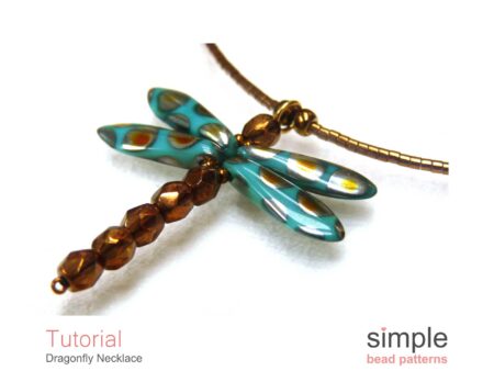 "Dragonfly Necklace" Beaded Dragonfly Pattern