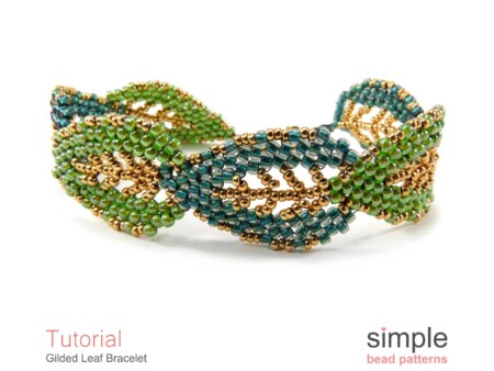 "Gilded Leaf Bracelet" Russian Leaf Pattern