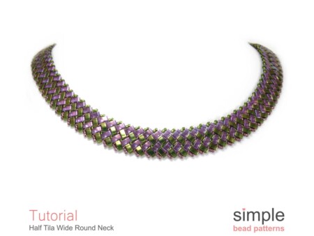 "Half Tila Wide Round Necklace" Tila Bead Necklace Pattern