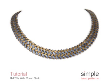 "Half Tila Wide Round Necklace" Tila Bead Necklace Pattern